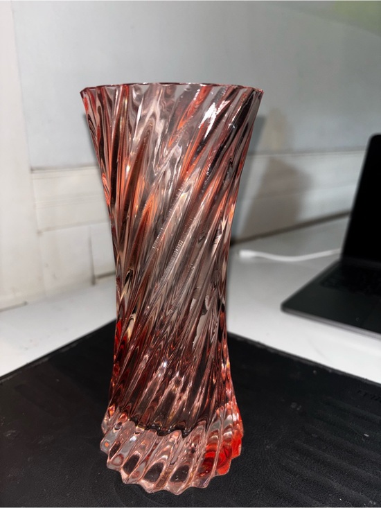 Other - Swirled Pink Glass Vase